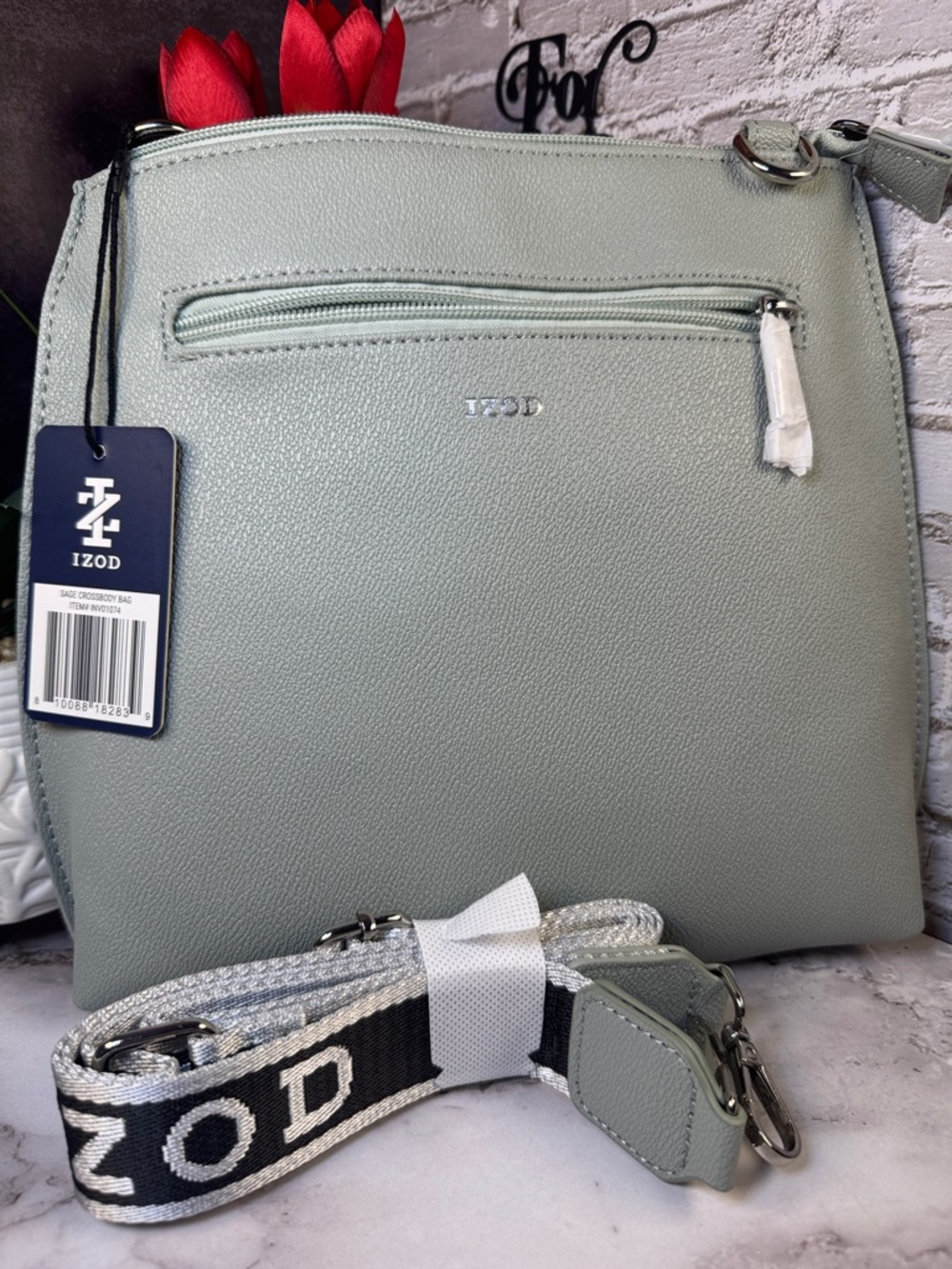 Izod Women's Crossbody Bag in Light Gray